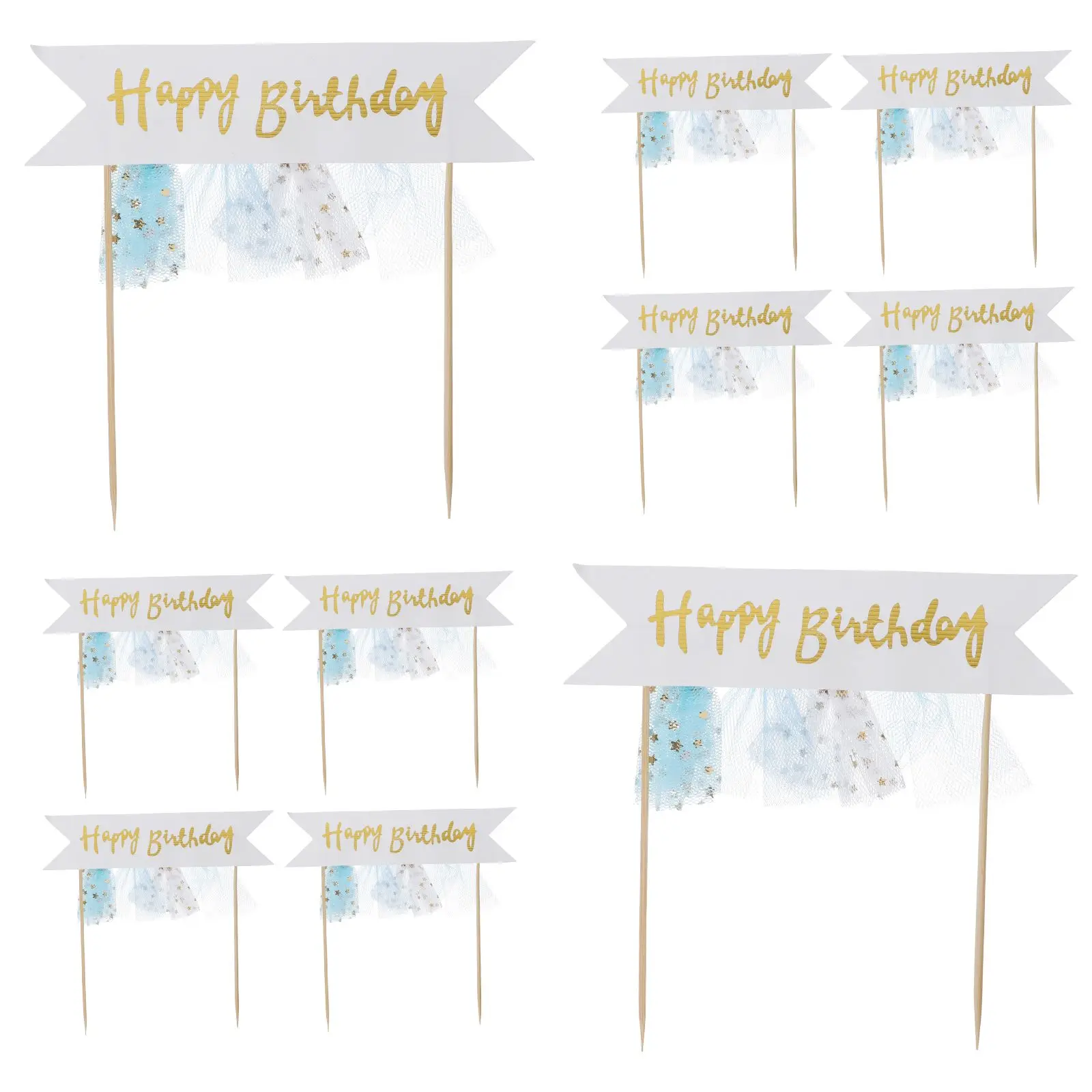 10 Pcs Birthday Flag Cake Ornaments Cupcake Topper Food Accessories Decor for Paper Exquisite
10 Pcs Birthday Flag Cake Ornaments Cupcake Topper Food Accessories Decor for Paper Exquisite