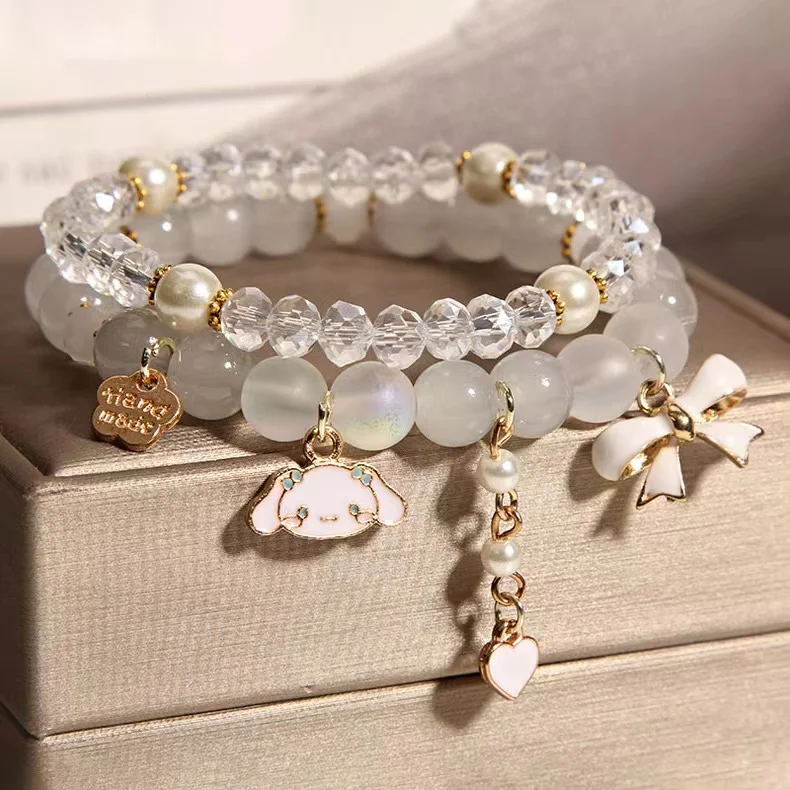 Cute Sanrio Cinnamoroll Crystal Bead String Cartoon Cinnamoroll Crystal Pearl Bracelet Student Best Friend Bracelet
Cute Sanrio Cinnamoroll Crystal Bead String Cartoon Cinnamoroll Crystal Pearl Bracelet Student Best Friend Bracelet