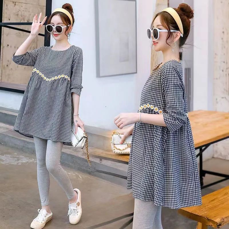 2025 New Pregnant Women's Clothing Spring Fashion Trendy Pregnant Women's Top Maternity Round Neck Printed Breathable DressLH810
2025 New Pregnant Women's Clothing Spring Fashion Trendy Pregnant Women's Top Maternity Round Neck Printed Breathable DressLH810