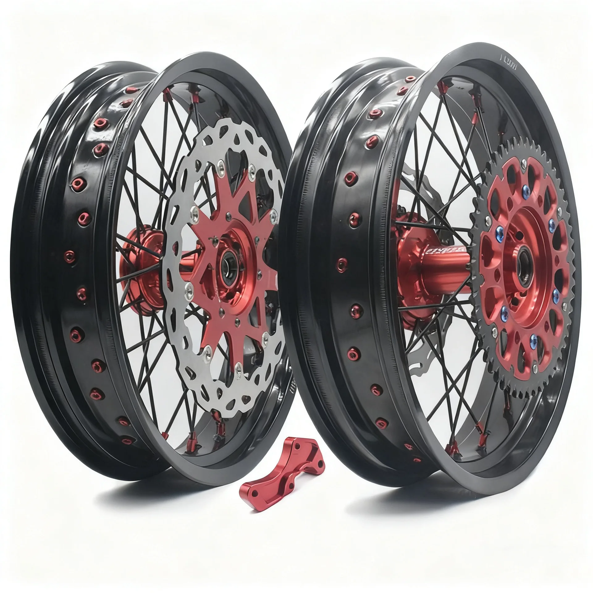 CNC Widened Supermoto Wheel Rim 17 Inch with Oversize Front Brake Disc for HENGJIAN STN XGZ KEWS Motorcycle
CNC Widened Supermoto Wheel Rim 17 Inch with Oversize Front Brake Disc for HENGJIAN STN XGZ KEWS Motorcycle