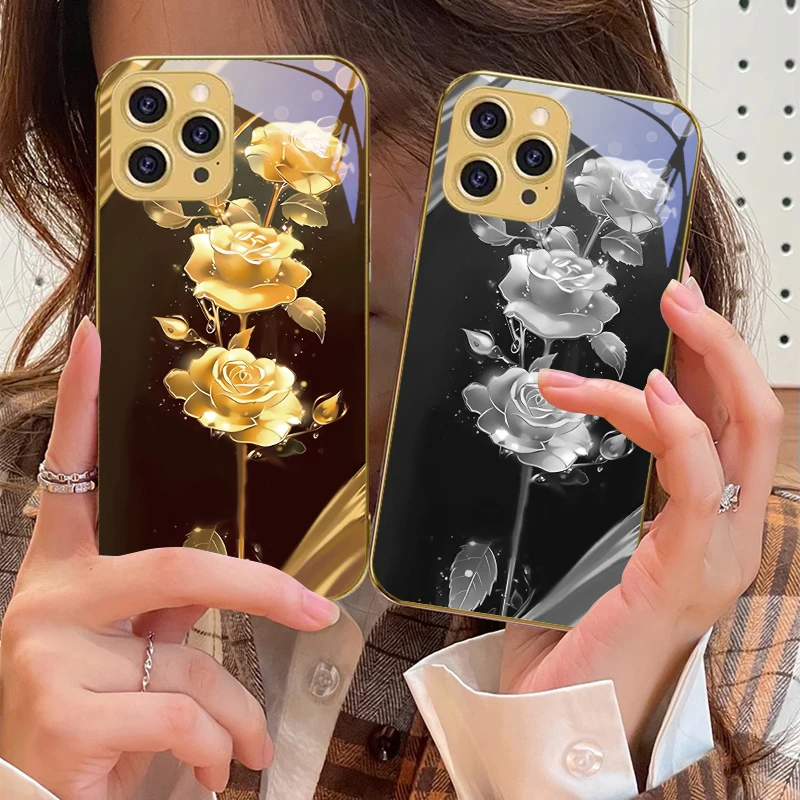 Colorful Purple Rose For IPhone 16 Pro Max 15 P Ro 14 13 Plus 12 Mini 11Pro Max XS Max XR Golden Tempered Glass Phone Case
Colorful Purple Rose For IPhone 16 Pro Max 15 P Ro 14 13 Plus 12 Mini 11Pro Max XS Max XR Golden Tempered Glass Phone Case