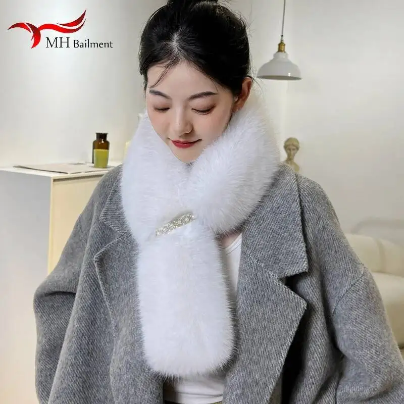 Women Faux Fox Fur Collar Winter Coat Hood Fur Decor Plush Fake Fur Scarf Neck Warmer Furry Jacket Shawl Detachable For Female
Women Faux Fox Fur Collar Winter Coat Hood Fur Decor Plush Fake Fur Scarf Neck Warmer Furry Jacket Shawl Detachable For Female