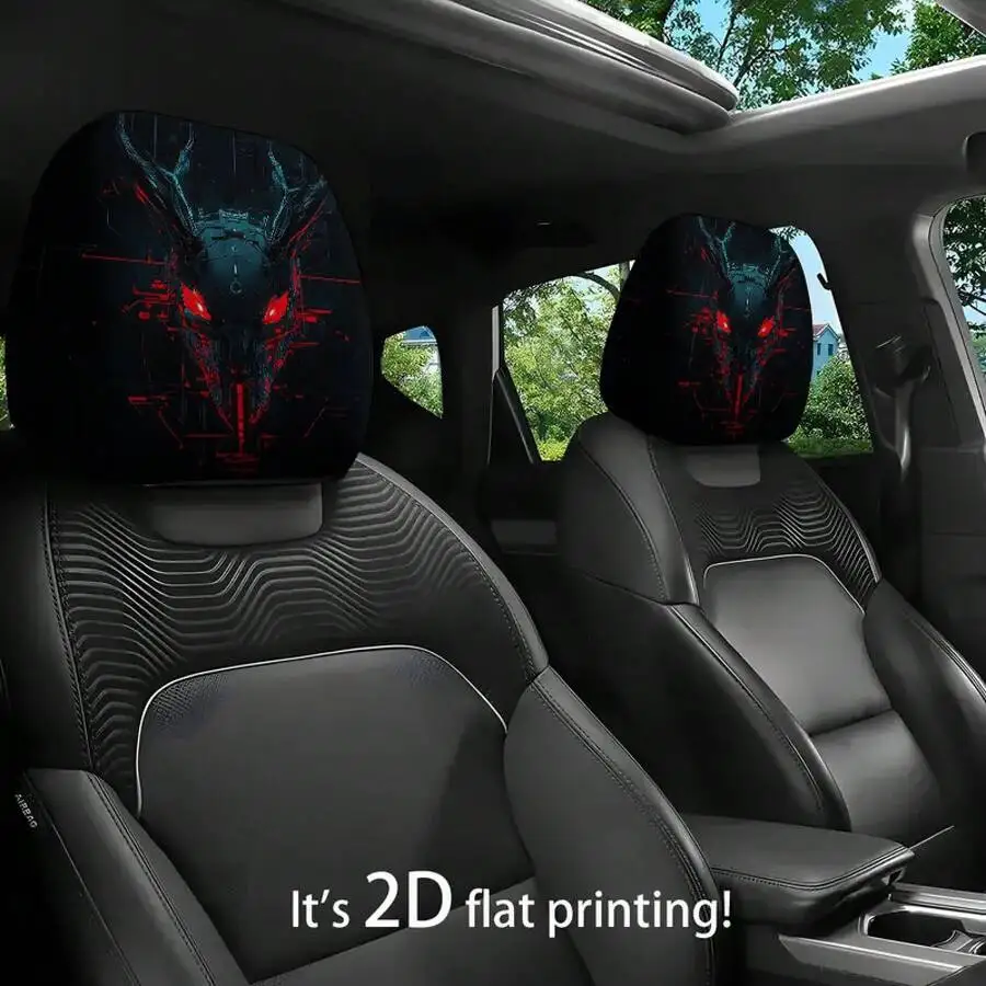 2pcs Cyber Mechanical Demon Head Car Seat Headrest Cover 2D Flat Print Interior Accessory
2pcs Cyber Mechanical Demon Head Car Seat Headrest Cover 2D Flat Print Interior Accessory