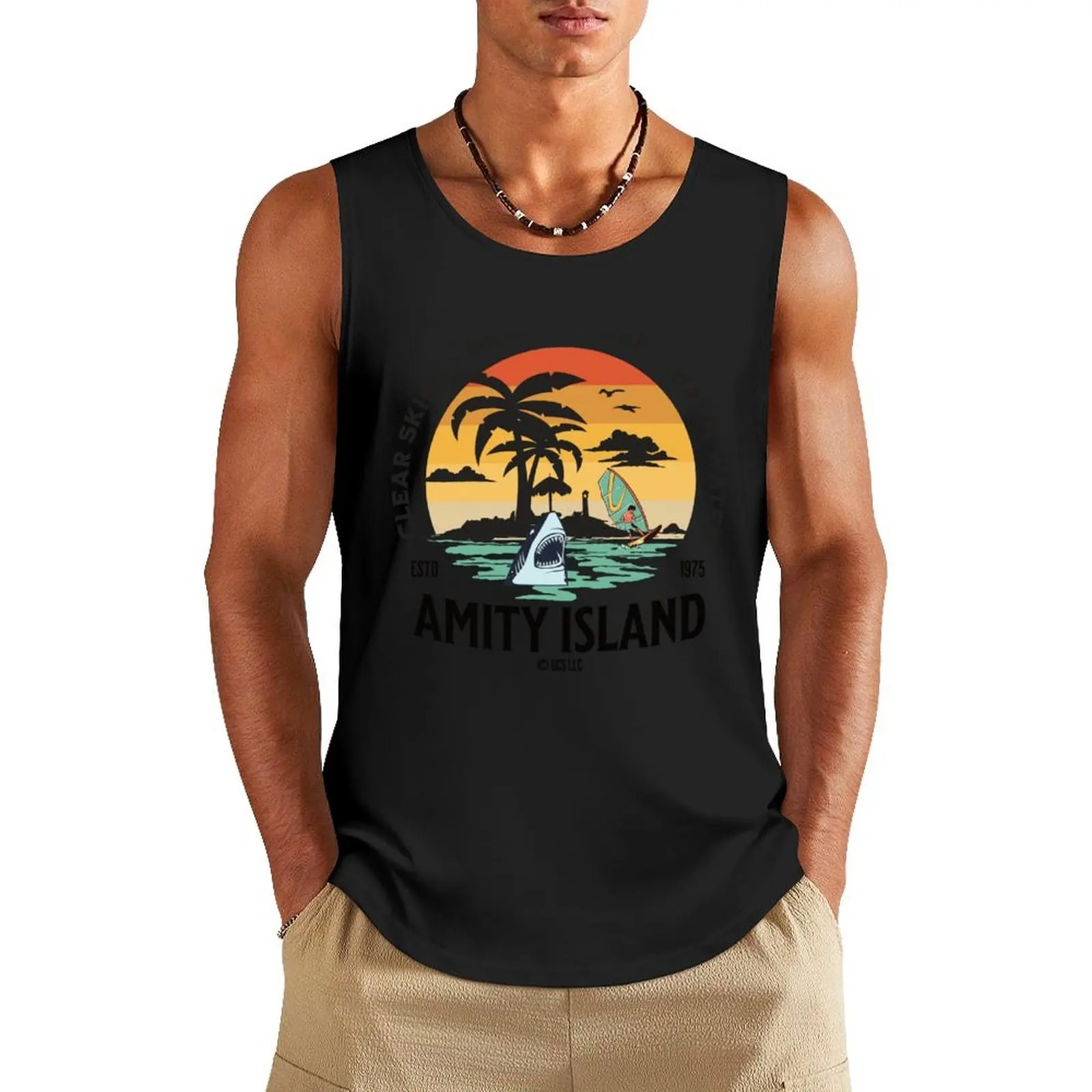 Jaws Fan Art - Amity Island vacation Tank Top fashion 2025 man Men's summer clothes 2025 Muscle fit
Jaws Fan Art - Amity Island vacation Tank Top fashion 2025 man Men's summer clothes 2025 Muscle fit