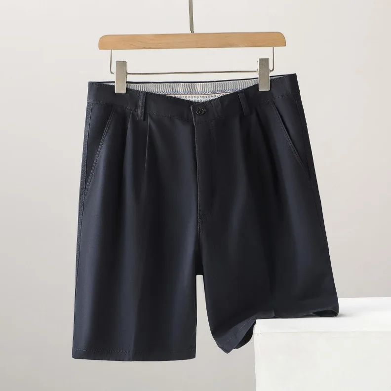 New summer business shorts for middle-aged people, five-inch cotton shorts, suit shorts, high-waisted loose pants for men
New summer business shorts for middle-aged people, five-inch cotton shorts, suit shorts, high-waisted loose pants for men