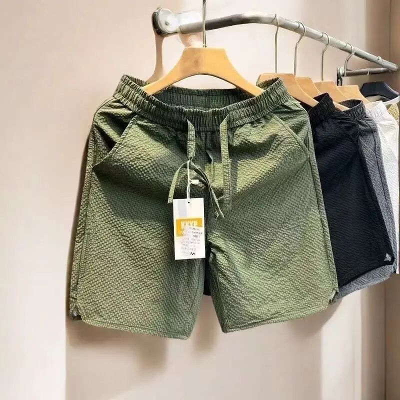 Quick Dry Bubble Cloth Shorts Men's Summer Thin Casual mid Waist Pants American Three Quarter Sports Beach Five Lengths
Quick Dry Bubble Cloth Shorts Men's Summer Thin Casual mid Waist Pants American Three Quarter Sports Beach Five Lengths