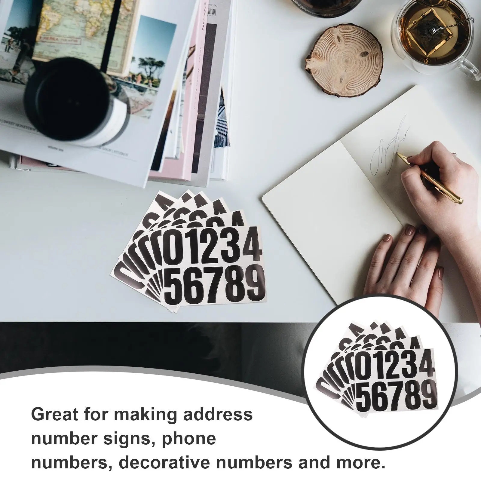 6 Sheets 4 Inch Number Stickers Black Waterproof Self Adhesive Mailbox Trash Can Address Signs Decals Numbers Outdoor Use Folder
6 Sheets 4 Inch Number Stickers Black Waterproof Self Adhesive Mailbox Trash Can Address Signs Decals Numbers Outdoor Use Folder