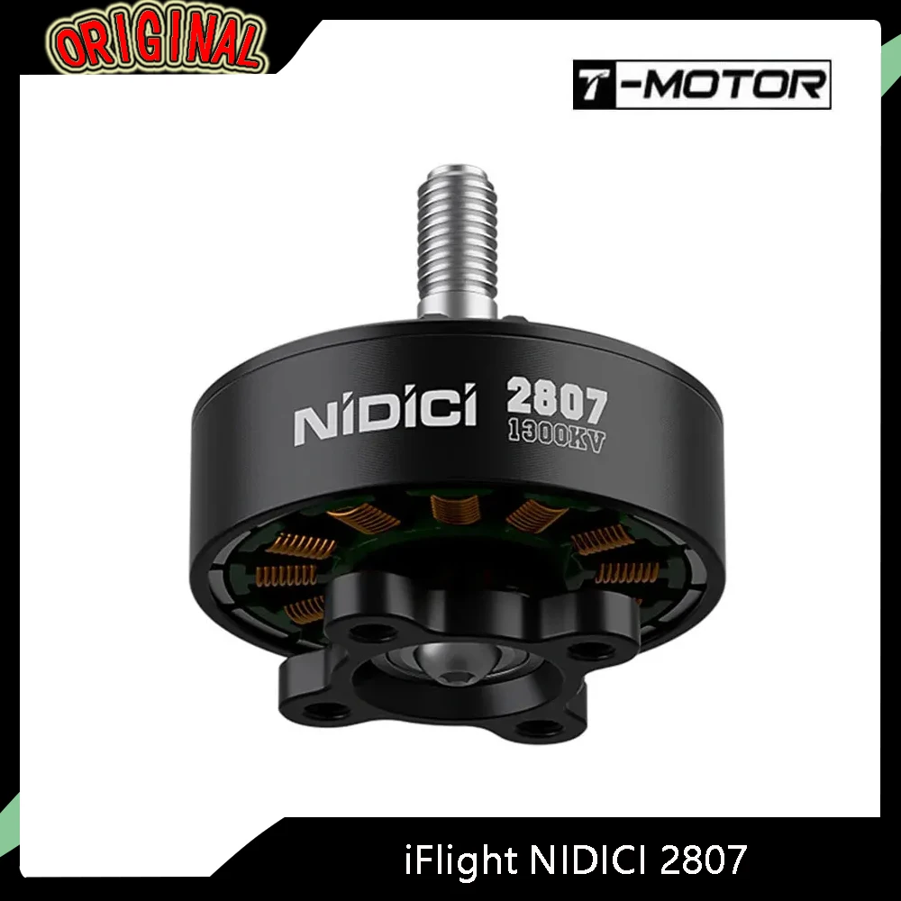 iFlight NIDICI 2807 1300KV Бесщеточный двигатель с валом 5 мм, совместимый 7-дюймовый пропеллер для RC FPV Drone 
iFlight NIDICI 2807 1300KV Бесщеточный двигатель с валом 5 мм, совместимый 7-дюймовый пропеллер для RC FPV Drone