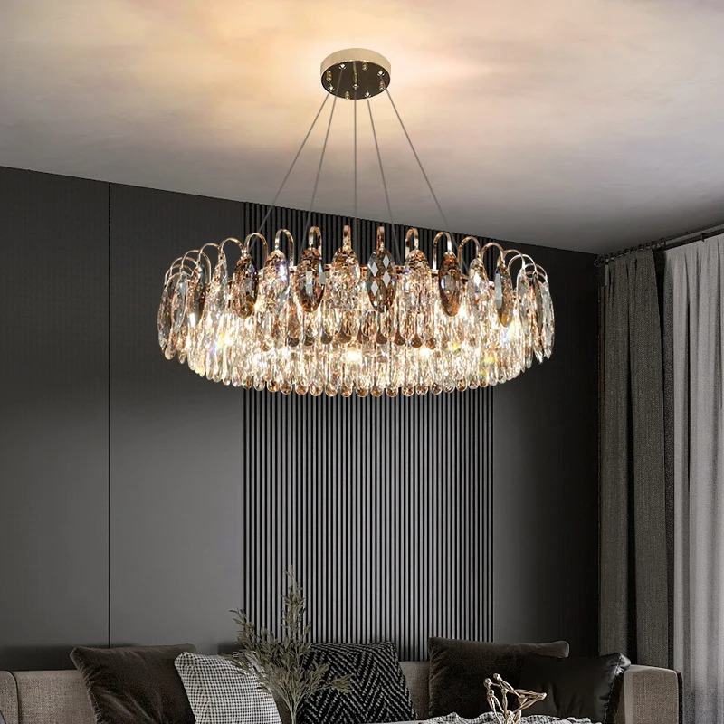 Modern Luxury Crystal Chandelier Living Room Kitchen Dining Room Chandelier Home Decoration LED Ceiling Chandelier
Modern Luxury Crystal Chandelier Living Room Kitchen Dining Room Chandelier Home Decoration LED Ceiling Chandelier