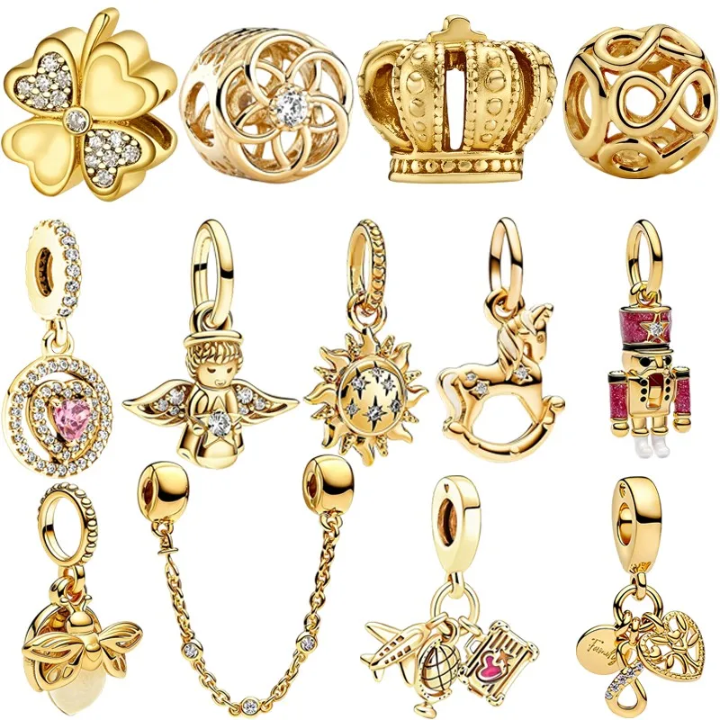 Hot Item Gold Sparkling Lucky Four-Leaf Clover Animal Multi-type Charm Bead Pendant Security Chain Compatible Original Bracelet
Hot Item Gold Sparkling Lucky Four-Leaf Clover Animal Multi-type Charm Bead Pendant Security Chain Compatible Original Bracelet