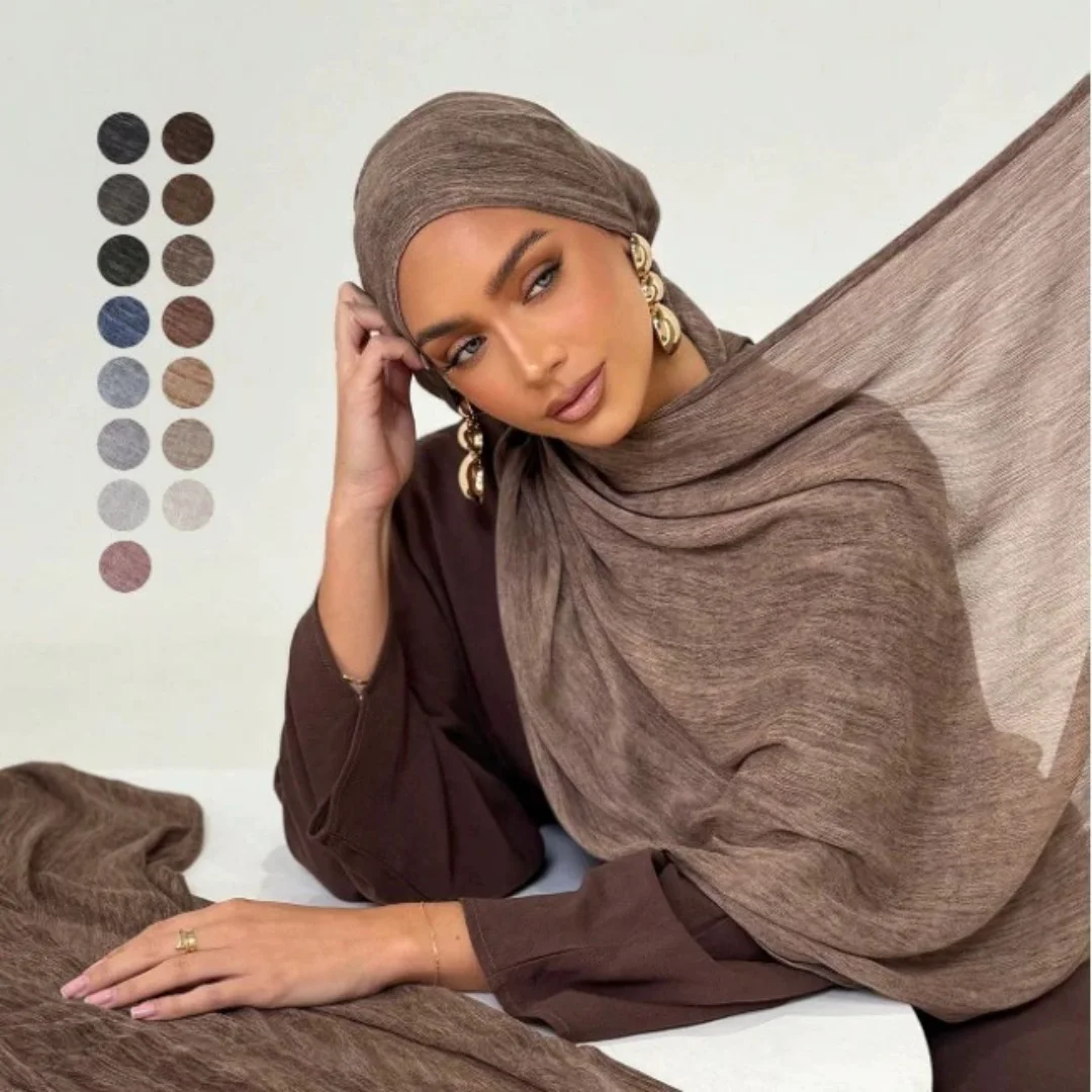190*80Cm New Arrival Crinkle Rayon Hijab for Women Muslim Scarf Shawls Tie-dye Headscarf WrapsSolid color Islamic Turban Ramanda
190*80Cm New Arrival Crinkle Rayon Hijab for Women Muslim Scarf Shawls Tie-dye Headscarf WrapsSolid color Islamic Turban Ramanda