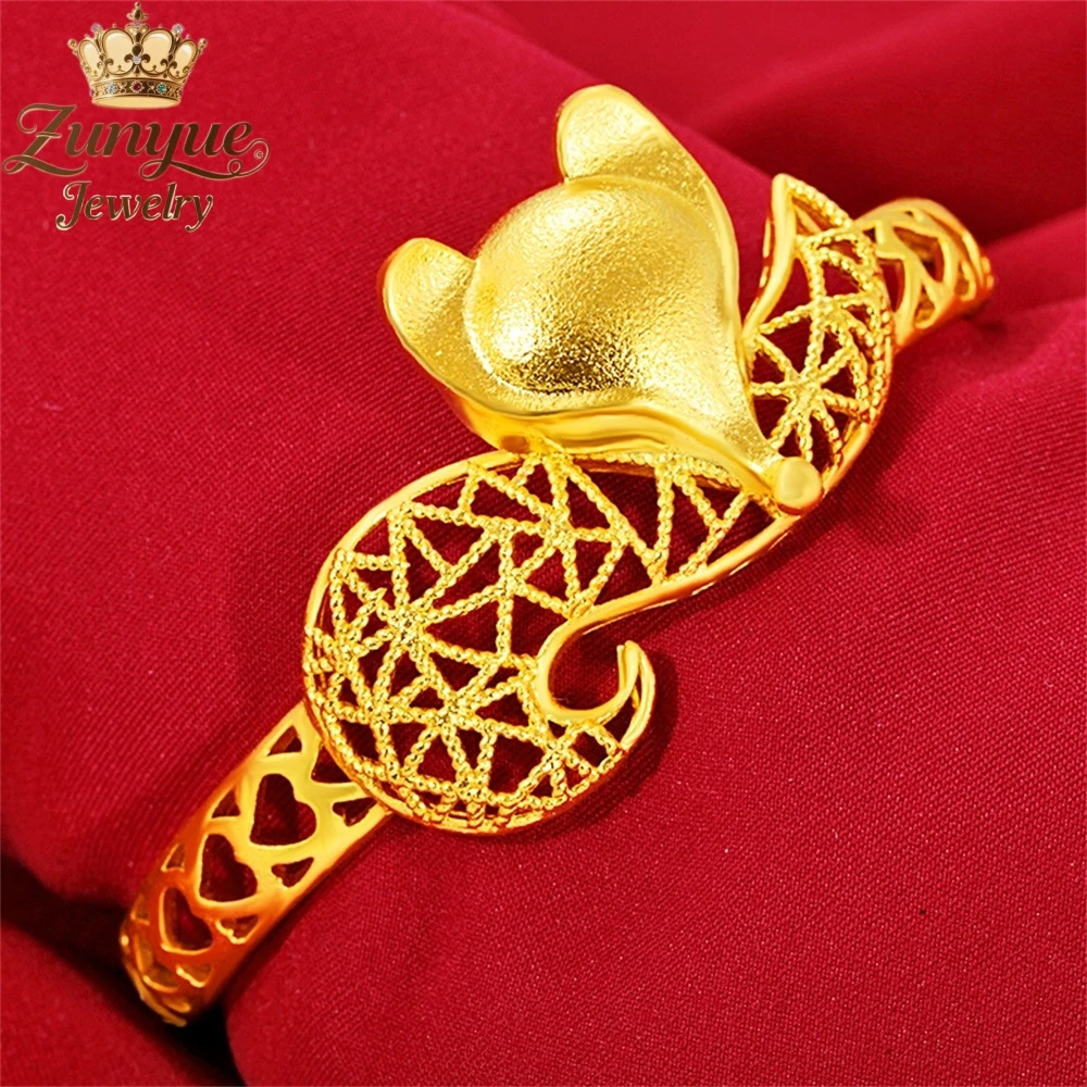 Sand Gold Hollowed-Out Fox Bracelet Luxury Quality Jewelry Handicraft Best Selling Fashion Jewelry Exquisite Charms Popular Gift
Sand Gold Hollowed-Out Fox Bracelet Luxury Quality Jewelry Handicraft Best Selling Fashion Jewelry Exquisite Charms Popular Gift