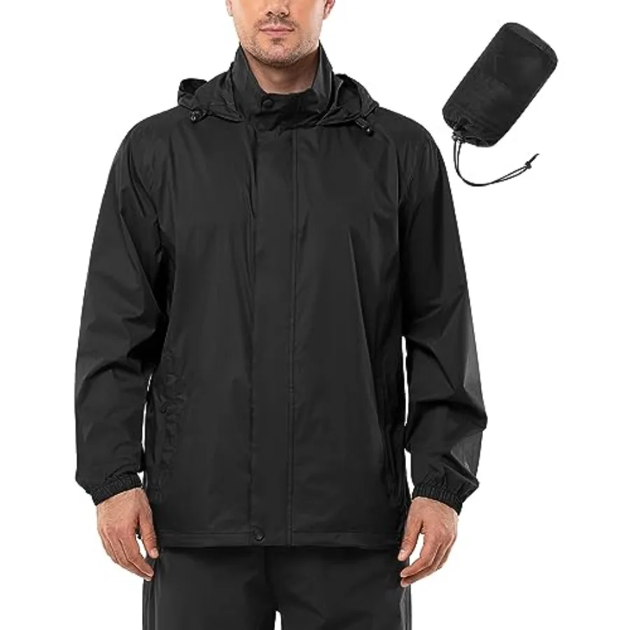 Outdoor Ventures Men's Rain Jacket Waterproof Lightweight Packable Rain Shell Raincoat with Hood for Golf Hiking Travel
Outdoor Ventures Men's Rain Jacket Waterproof Lightweight Packable Rain Shell Raincoat with Hood for Golf Hiking Travel