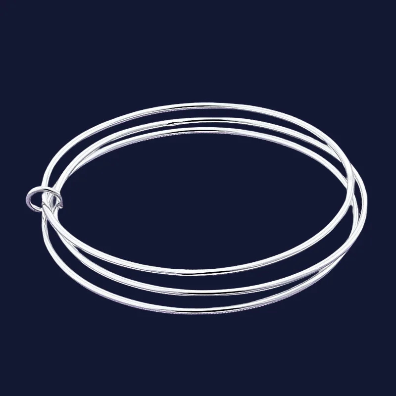 925 Sterling Silver Fashion Versatile Three Rings Bracelet Birthday Party Anniversary Gift
925 Sterling Silver Fashion Versatile Three Rings Bracelet Birthday Party Anniversary Gift