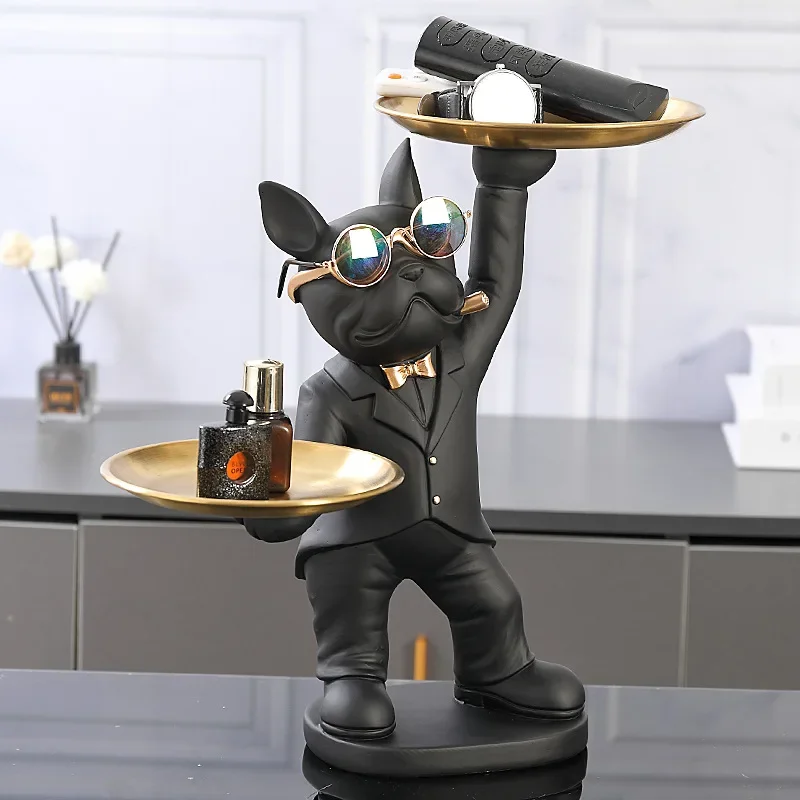 Nordic French Bulldog Butler Decoration with Two Tray, Dog Statue, Storage Box, Animal Sculpture, Home Decor, Ornament Gift
Nordic French Bulldog Butler Decoration with Two Tray, Dog Statue, Storage Box, Animal Sculpture, Home Decor, Ornament Gift