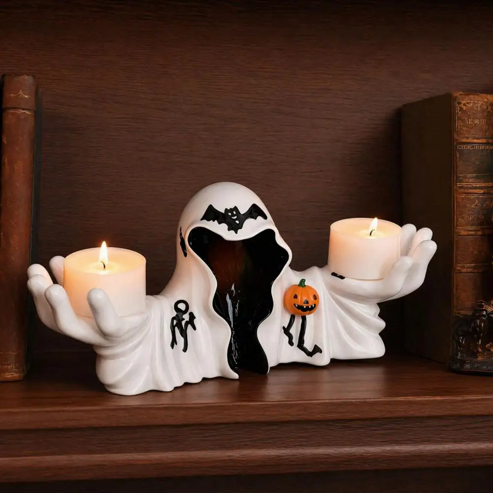 Ghost Candle Holder Halloween White Robe Ghost Figurine Spooky Statue Candle Holder Sculpture for Home Bedroom Decoration Spooky
Ghost Candle Holder Halloween White Robe Ghost Figurine Spooky Statue Candle Holder Sculpture for Home Bedroom Decoration Spooky