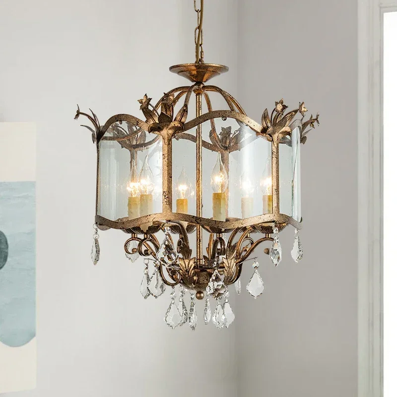 Vintage American Restaurant Crystal Glass Chandelier Living Room Bedroom Dining Hall Entrance Hall Candle LED Crystal Chandelier
Vintage American Restaurant Crystal Glass Chandelier Living Room Bedroom Dining Hall Entrance Hall Candle LED Crystal Chandelier