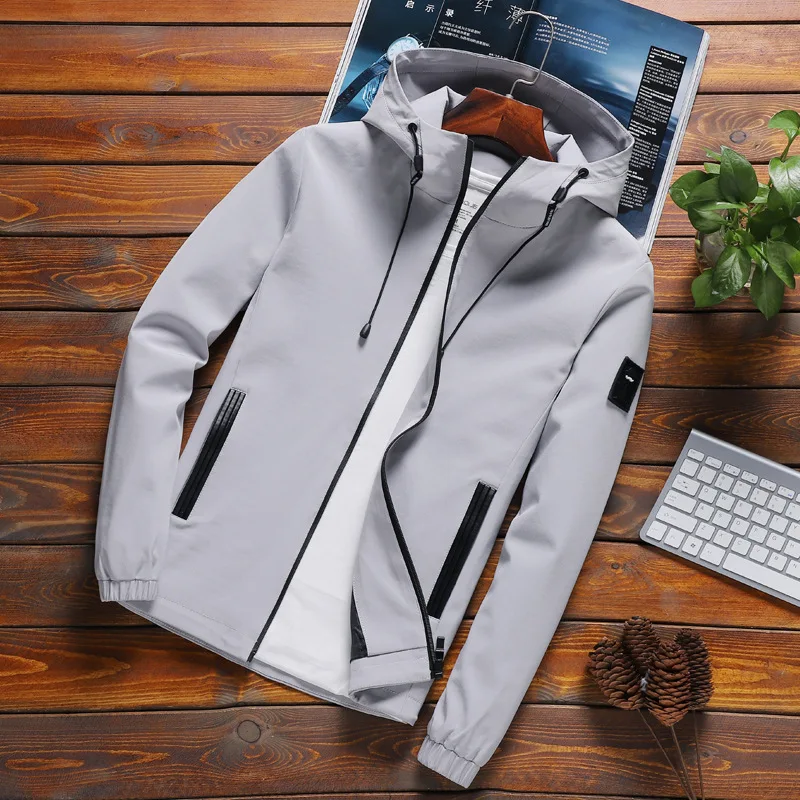 Men's Hooded Thin Spring Autumn Jacket Korean Outdoor Motorcycle Windproof Cardigan Casual Jackets for Men Windbreaker Coat
Men's Hooded Thin Spring Autumn Jacket Korean Outdoor Motorcycle Windproof Cardigan Casual Jackets for Men Windbreaker Coat