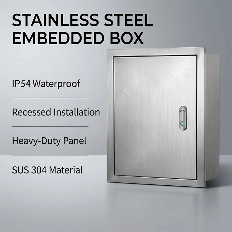 Stainless Steel Recessed Embedded Distribution Box Horizontal Rainproof Electrical Control Box
Stainless Steel Recessed Embedded Distribution Box Horizontal Rainproof Electrical Control Box