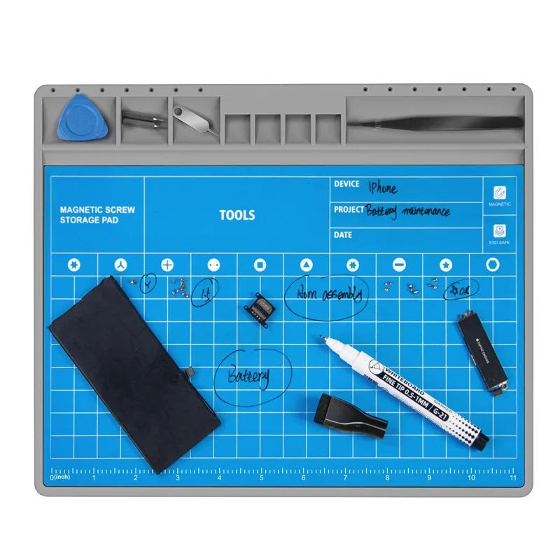 TE-712 Repair Pad for Soldering Insulation Heat-Resistant Soldering Station Silicone Soldering Mat Work Pad Desk Platform
TE-712 Repair Pad for Soldering Insulation Heat-Resistant Soldering Station Silicone Soldering Mat Work Pad Desk Platform