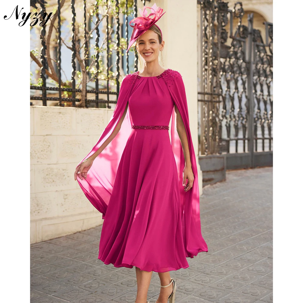NYZY M512 Couture Elegant Party Cocktail Evening Gowns Chiffon Cloak Cape Sleeves Beaded Mother of the Bride Groom Dress Luxury
NYZY M512 Couture Elegant Party Cocktail Evening Gowns Chiffon Cloak Cape Sleeves Beaded Mother of the Bride Groom Dress Luxury