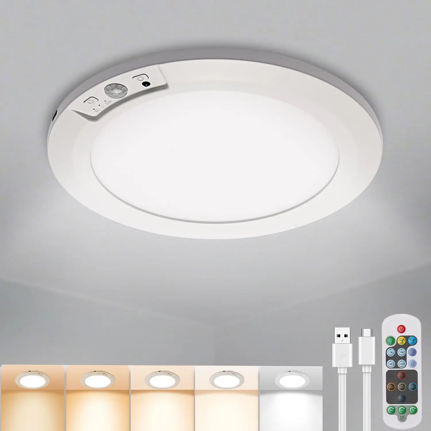 Motion Sensor LED Ceiling Light, 4000mah Rechargeable Battery, Daynight Mode, Ideal for Entryways, Stairs, Corridors, Garages
Motion Sensor LED Ceiling Light, 4000mah Rechargeable Battery, Daynight Mode, Ideal for Entryways, Stairs, Corridors, Garages