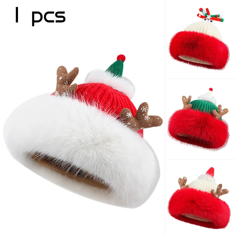 Winter Thickened Warm Plush Hat Christmas Red Knitted Wool Hat Women's New Cute Antler Ear Hat 2025 New Trend
Winter Thickened Warm Plush Hat Christmas Red Knitted Wool Hat Women's New Cute Antler Ear Hat 2025 New Trend