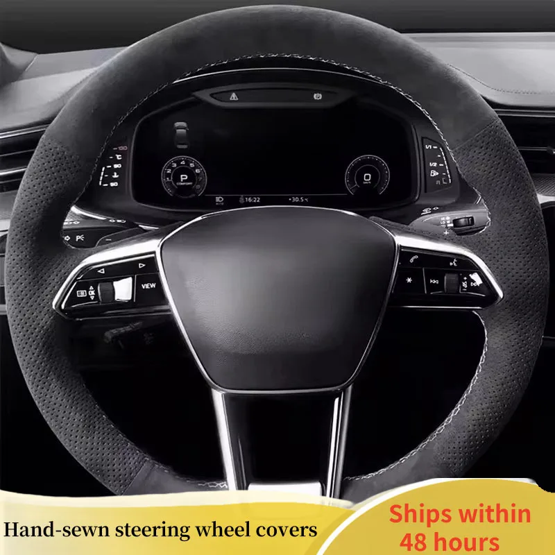 Custom Suede Car Steering Wheel Cover For Audi A6 (C8) Avant Allroad 2018-2019 A7 Auto steering wheel cover cars accessories
Custom Suede Car Steering Wheel Cover For Audi A6 (C8) Avant Allroad 2018-2019 A7 Auto steering wheel cover cars accessories