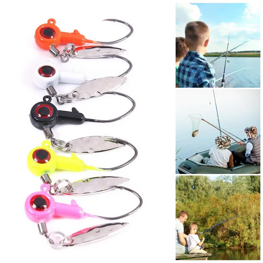 5Pcs 2.5CM/1.7G/3.5G Fishing Lure Hook with Spinner Sequin Barbed Metal Jigging Fish Hook Outdoor Fishing Accessories Pesca
5Pcs 2.5CM/1.7G/3.5G Fishing Lure Hook with Spinner Sequin Barbed Metal Jigging Fish Hook Outdoor Fishing Accessories Pesca
