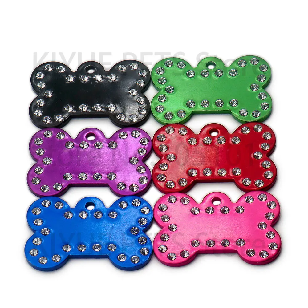 Wholesale 100Pcs 2MM Dog Bone Diamond Decor Pet Id Tag Custom Engraved Pet Name Phone Number Cat Dog ID Tag Charm Personalized
Wholesale 100Pcs 2MM Dog Bone Diamond Decor Pet Id Tag Custom Engraved Pet Name Phone Number Cat Dog ID Tag Charm Personalized