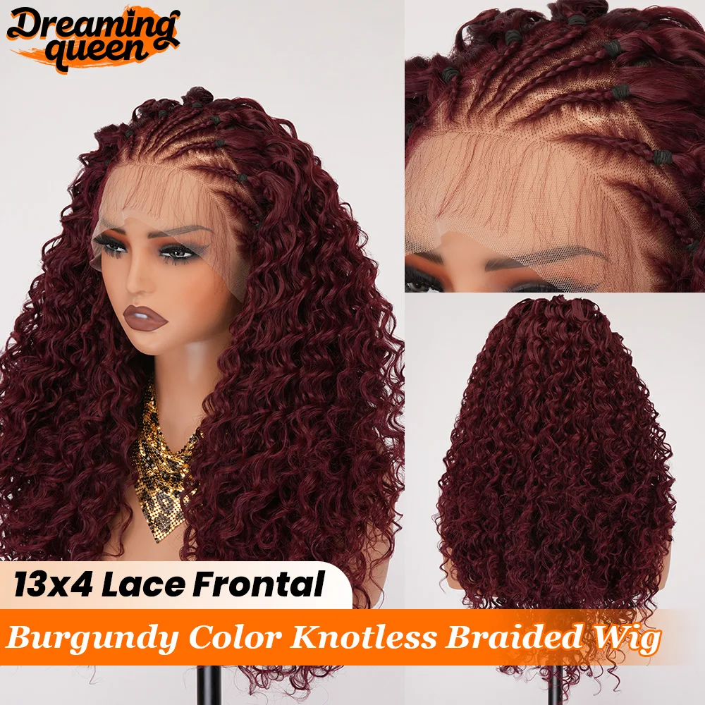 Бордовый вьющийся синтетический парик с натуральной линией волос, плотность 180%, странный вьющийся плетеный парик без узлов для женщин, 13x4, кружевной фронтальный парик
Бордовый вьющийся синтетический парик с натуральной линией волос, плотность 180%, странный вьющийся плетеный парик без узлов для женщин, 13x4, кружевной фронтальный парик