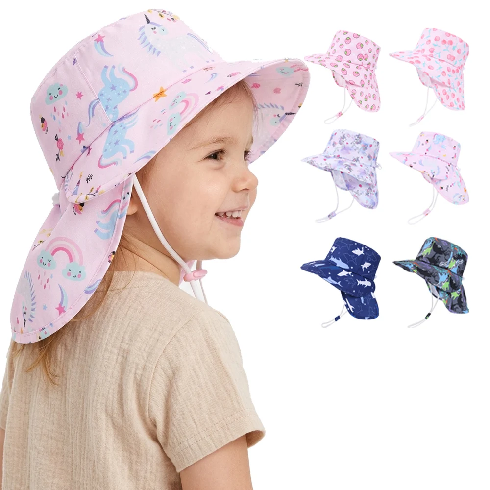 New Panama Summer Baby Sun Hat with Shawl Cartoon Big Brim Boys and Girls Fisherman Hat Outdoor Kids Beach UV Protection Cap
New Panama Summer Baby Sun Hat with Shawl Cartoon Big Brim Boys and Girls Fisherman Hat Outdoor Kids Beach UV Protection Cap