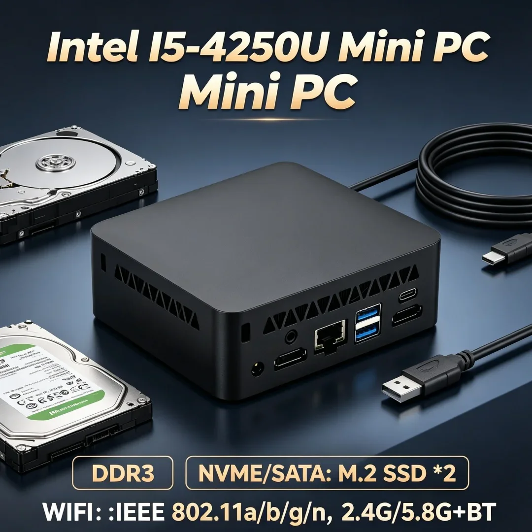Compact Y5AIR Mini Host Intel i5-4250U Low Power Silent Office Desktop PC Win11 Pro
Compact Y5AIR Mini Host Intel i5-4250U Low Power Silent Office Desktop PC Win11 Pro