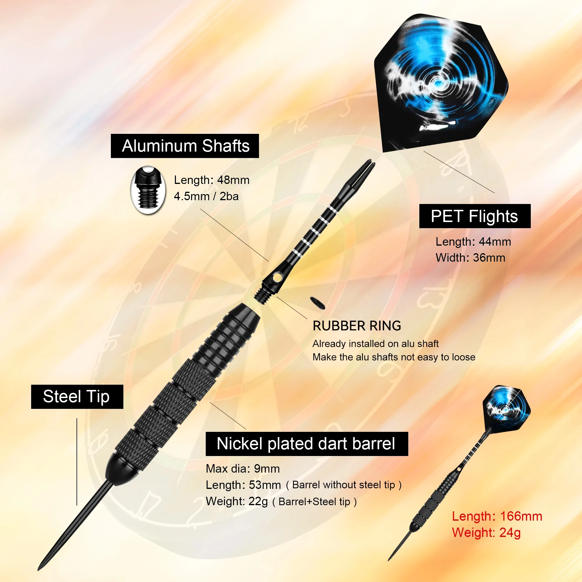 6/12PCS 24G hard dart steel needle practice bar entertainment fall resistant professional flyer suit outdoor
6/12PCS 24G hard dart steel needle practice bar entertainment fall resistant professional flyer suit outdoor