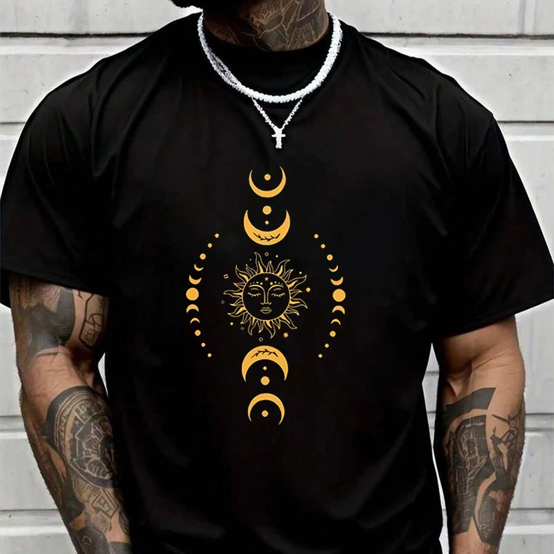 Religious Belief Sun God Print Men's Fashion T-shirt Casual Trendy Tshirts For Summer Short Sleeve Comfortable Tops
Religious Belief Sun God Print Men's Fashion T-shirt Casual Trendy Tshirts For Summer Short Sleeve Comfortable Tops