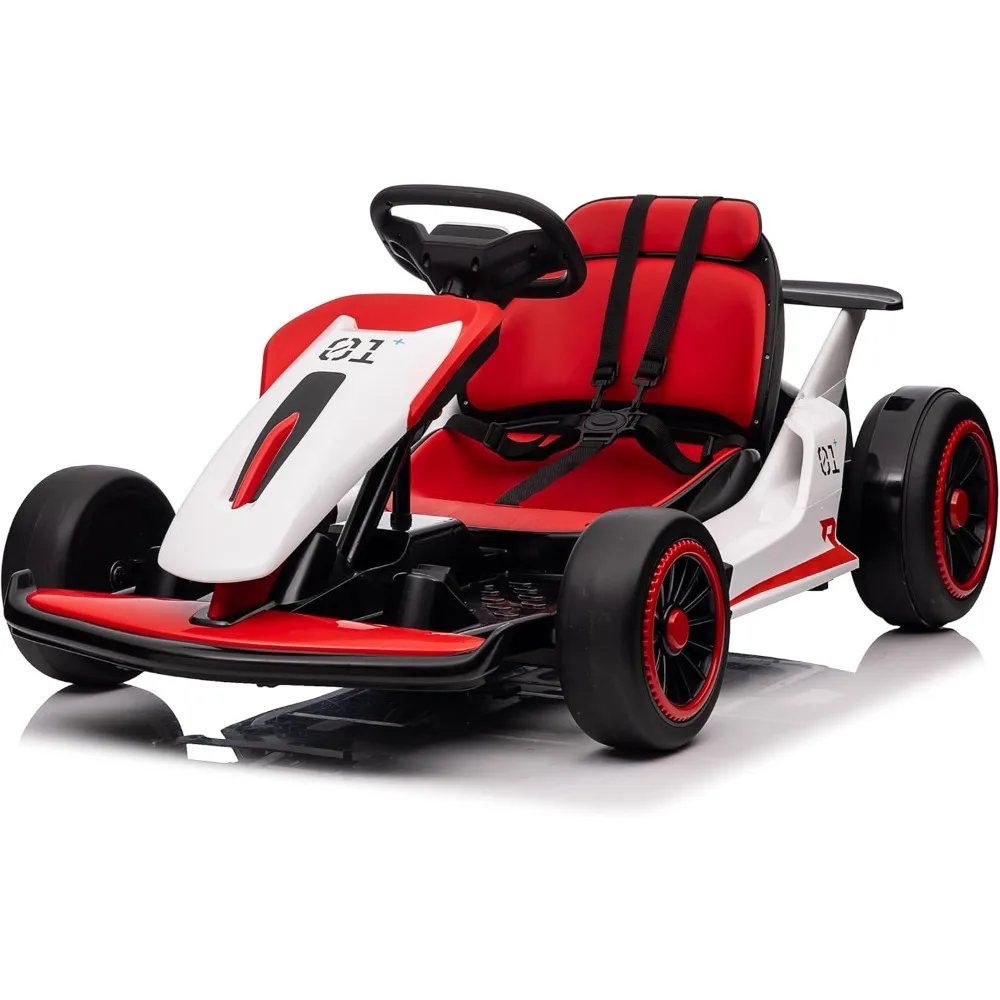 24V Kids Go Kart, 300W Drift Cart, Ride on Race Car with 2x150W Powerful Motors, Electric Pedal Kart with EVA Tires
24V Kids Go Kart, 300W Drift Cart, Ride on Race Car with 2x150W Powerful Motors, Electric Pedal Kart with EVA Tires
