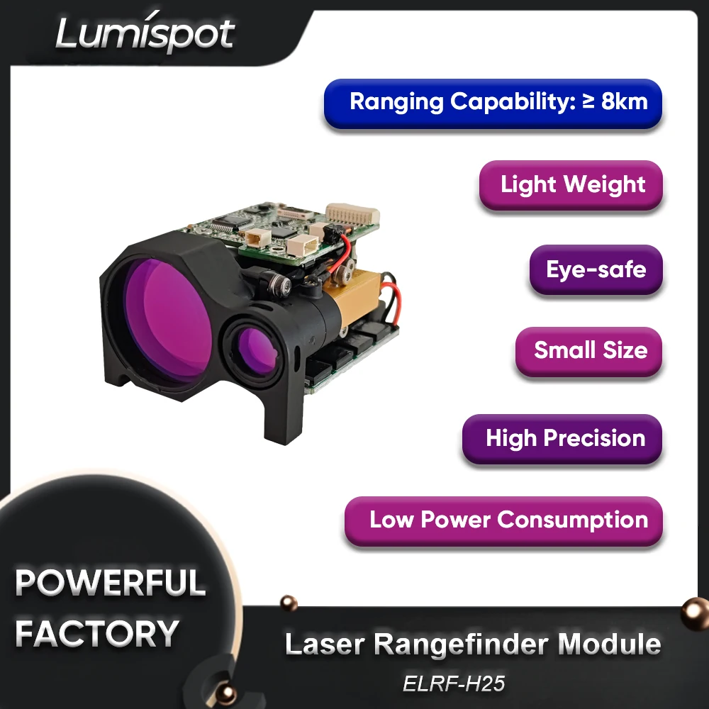 Профессиональный лазерный модуль измерения дальности Lumispot 1535 нм 8000 м RS422/TTL
Профессиональный лазерный модуль измерения дальности Lumispot 1535 нм 8000 м RS422/TTL