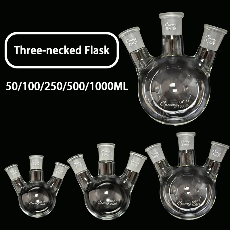 50ml-500ml #19 #24 Laboratory Distillation Flask Lab Straight/Oblique 3 Necks Round-bottomed Glass Flasks
50ml-500ml #19 #24 Laboratory Distillation Flask Lab Straight/Oblique 3 Necks Round-bottomed Glass Flasks