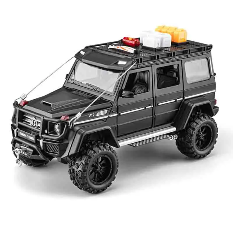 1:24 Mercedes-Benz G550 4X4 модифицированная версия внедорожника, литой под давлением автомобильный звуковой свет, откатный автомобиль, украшения для ТВ-шкафа, подарок 
1:24 Mercedes-Benz G550 4X4 модифицированная версия внедорожника, литой под давлением автомобильный звуковой свет, откатный автомобиль, украшения для ТВ-шкафа, подарок