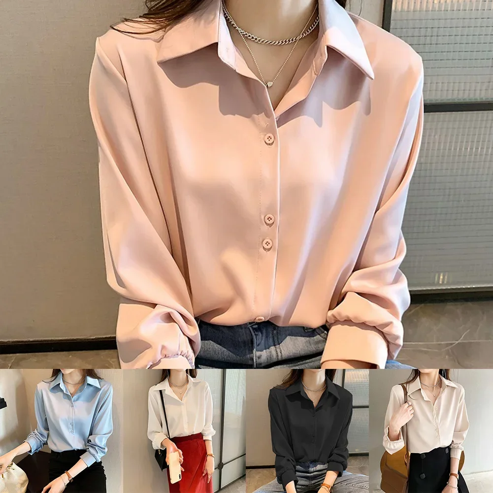 Women Spring Casual Chiffon Shirt Fashion Long Sleeve Loose Solid Color Ladies V-neck Top Fashion Commuter Style
Women Spring Casual Chiffon Shirt Fashion Long Sleeve Loose Solid Color Ladies V-neck Top Fashion Commuter Style
