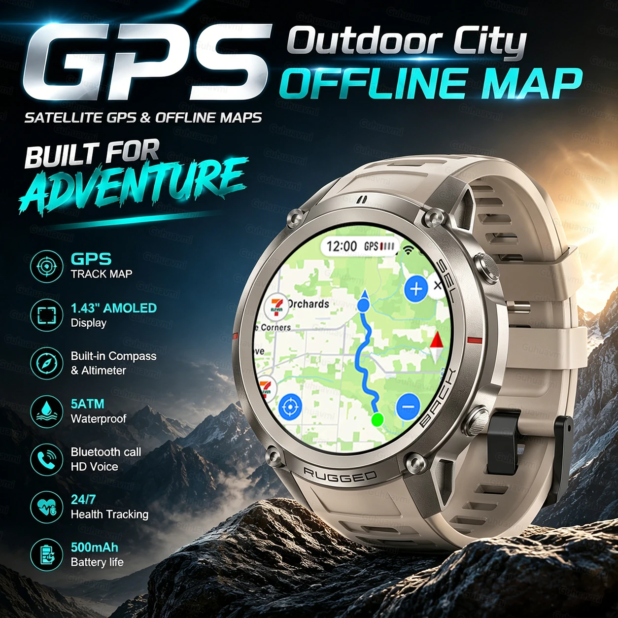 GPS Smart Watch with offline map Swimming Waterproof Sports Tracking Watch Heart Rate Blood Oxygen Sleep GPS positioning Watches
GPS Smart Watch with offline map Swimming Waterproof Sports Tracking Watch Heart Rate Blood Oxygen Sleep GPS positioning Watches