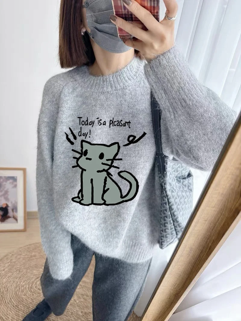 Очень большой женский вязаный шерстяной свитер 300 пу, круглый вырез, свободный крой, теплый, для осени и зимы, новый, мягкий и уютный, в корейском стиле...
Очень большой женский вязаный шерстяной свитер 300 пу, круглый вырез, свободный крой, теплый, для осени и зимы, новый, мягкий и уютный, в корейском стиле...