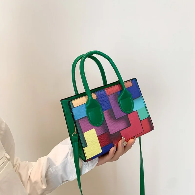 New Color Block Checkered Niche Design Fashion Handbag
New Color Block Checkered Niche Design Fashion Handbag