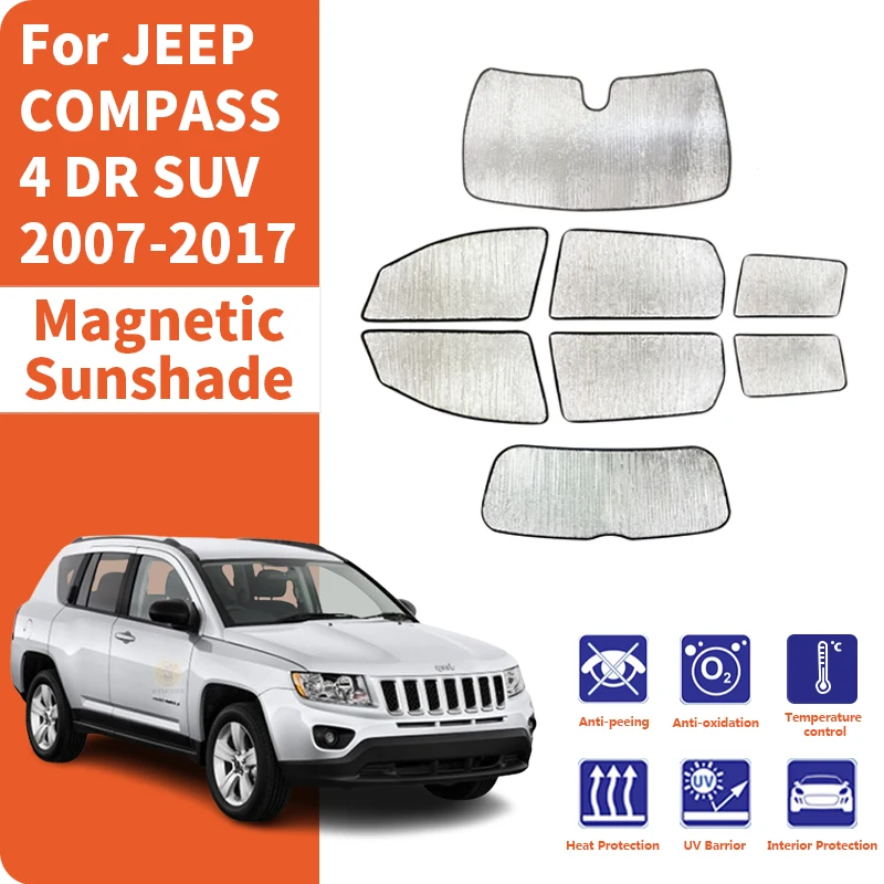 Солнцезащитные шторки для окон автомобиля, защита от ультрафиолета, накладки на окна, защита от солнца, защита конфиденциальности для JEEP COMPASS 4 DR SUV 2007-2017
Солнцезащитные шторки для окон автомобиля, защита от ультрафиолета, накладки на окна, защита от солнца, защита конфиденциальности для JEEP COMPASS 4 DR SUV 2007-2017