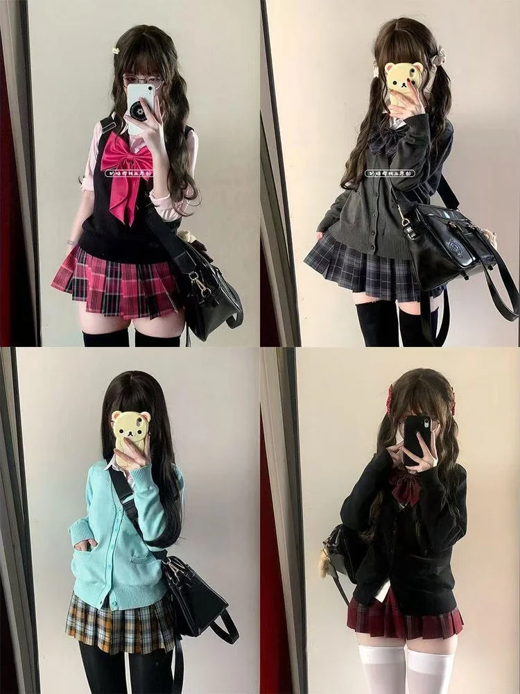 Оригинальный японский вязаный свитер, комплект пальто для женщин, осенне-зимний клетчатый комплект для колледжа, модная верхняя одежда, ансамбль
Оригинальный японский вязаный свитер, комплект пальто для женщин, осенне-зимний клетчатый комплект для колледжа, модная верхняя одежда, ансамбль