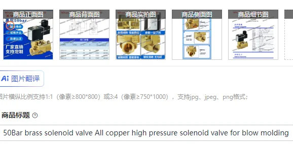 50Bar brass solenoid valve All copper high pressure solenoid valve for blow molding machine
50Bar brass solenoid valve All copper high pressure solenoid valve for blow molding machine