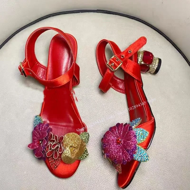 Red Flower Diamond Buckle Sandals Chunky Heel Peep Toe Fashionable Sexy Novel Western Summer Woman Shoes Zapatillas Mujer
Red Flower Diamond Buckle Sandals Chunky Heel Peep Toe Fashionable Sexy Novel Western Summer Woman Shoes Zapatillas Mujer