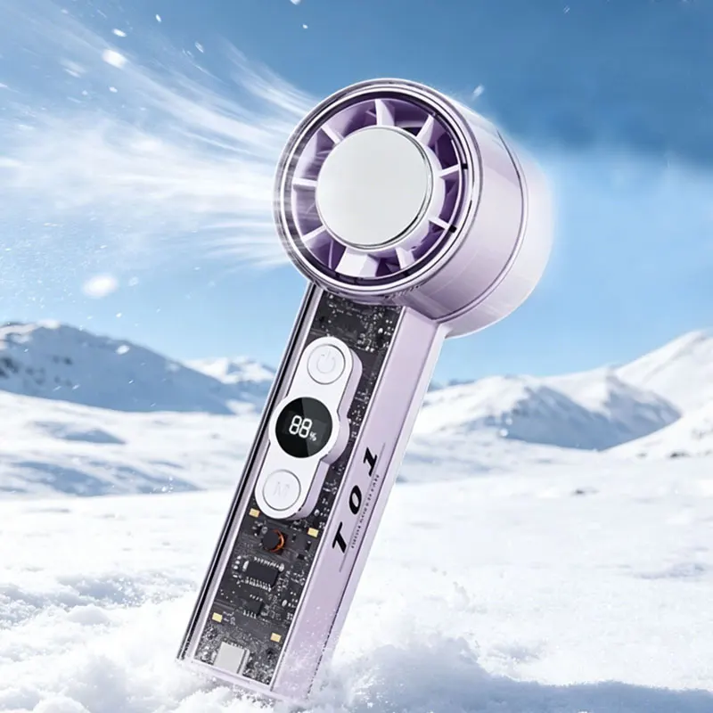 Semiconductor Handheld Cooling Fan with Digital Display Turbine ce Pack Cooling Violent Fan Semi Transparent Industrial Fans
Semiconductor Handheld Cooling Fan with Digital Display Turbine ce Pack Cooling Violent Fan Semi Transparent Industrial Fans