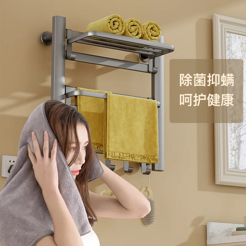 Intelligent electric towel rack household bathroom punching-free carbon fiber heating drying bathroom rack wall hanging
Intelligent electric towel rack household bathroom punching-free carbon fiber heating drying bathroom rack wall hanging