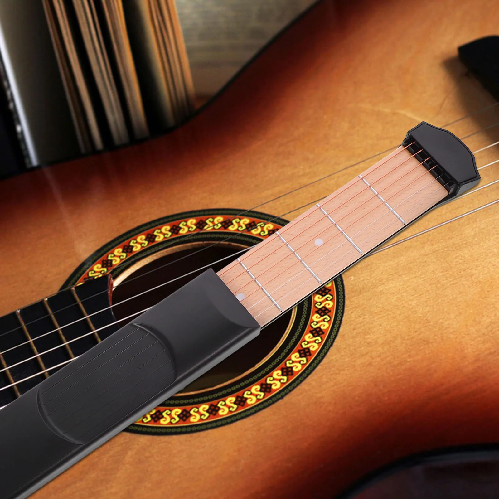 Pocket Guitar Practice Tool Portable Compact Design for Beginner Finger Training and Chord Learning - Guitar Trainer Pocket